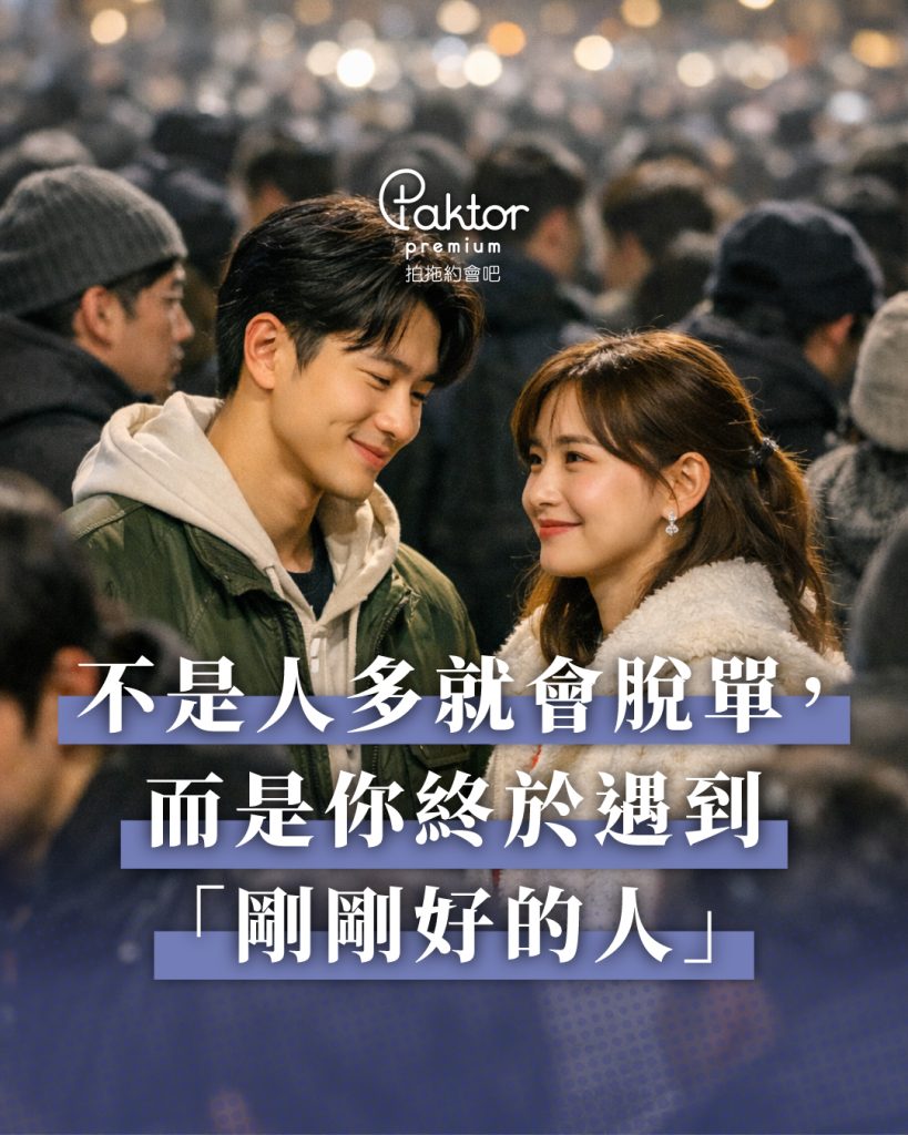 不是人多就會脫單，而是你終於遇到「剛剛好的人」
