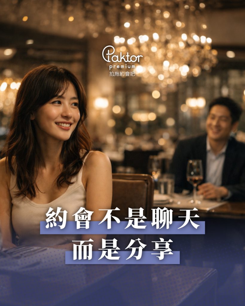 約會不是漫無目的的聊天,而是來分享以及聆聽。